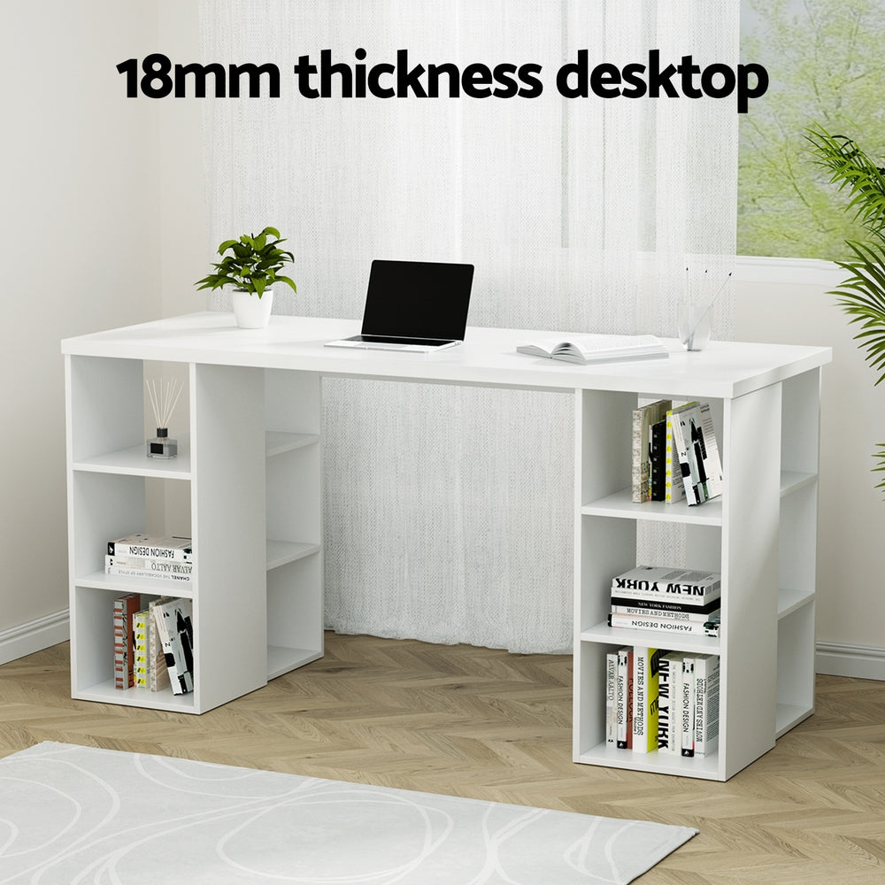 Artiss Computer Desk Bookshelf White 150CM Chez Guru