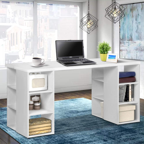 Artiss Computer Desk Bookshelf White 150CM Chez Guru