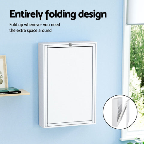 Artiss Computer Desk Bookshelf Wall Mount White Chez Guru