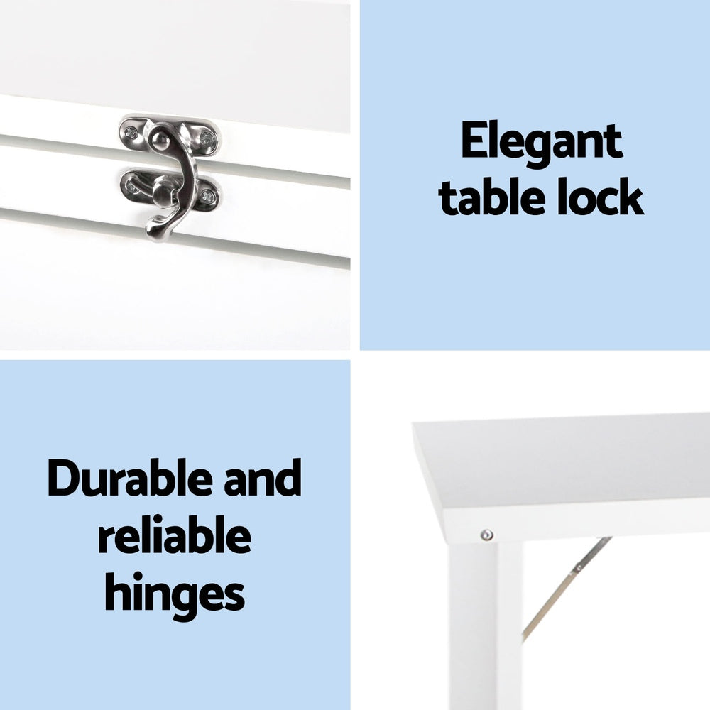 Artiss Computer Desk Bookshelf Wall Mount White Chez Guru