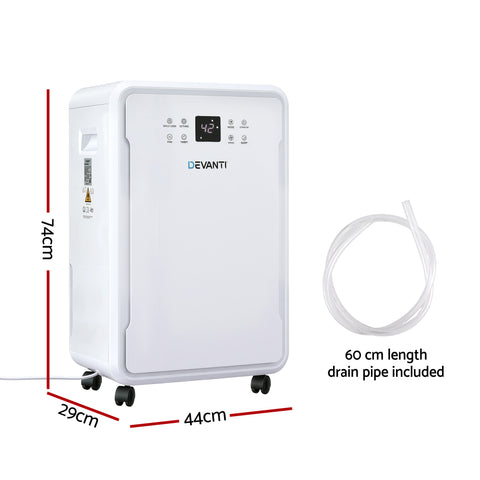 Devanti 50L/Day Dehumidifier Home Air Dryer Mould Moisture 8.5L Tank