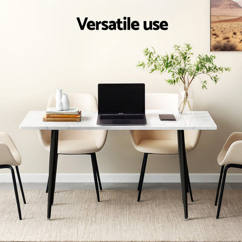 1.5M Artiss Dining Table Marble Effect Chez Guru