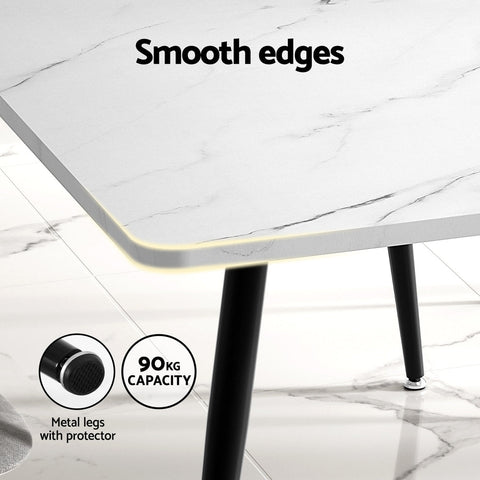 1.5M Artiss Dining Table Marble Effect Chez Guru