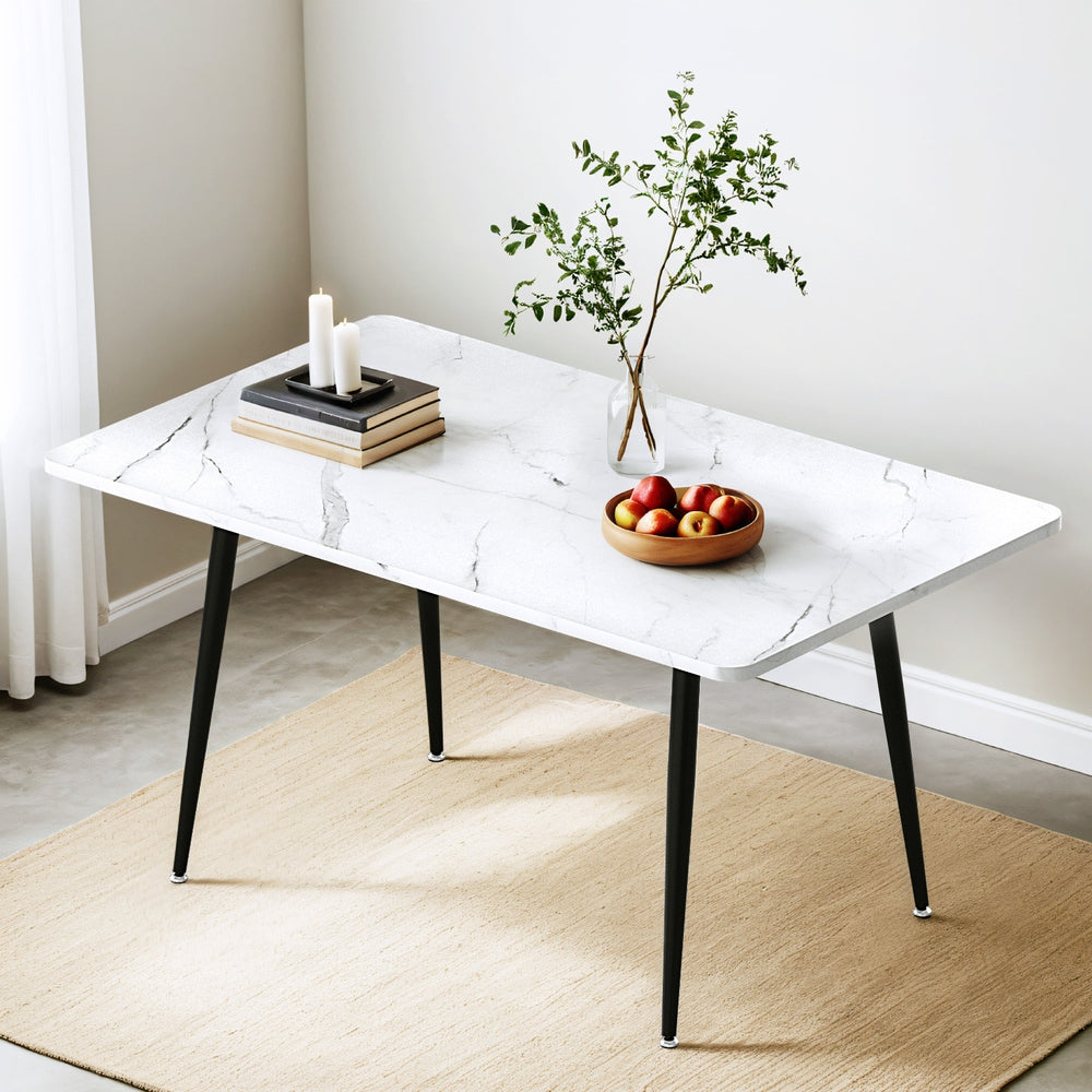 1.5M Artiss Dining Table Marble Effect Chez Guru