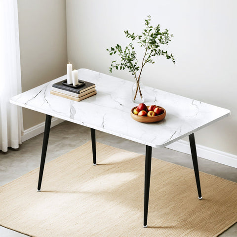1.5M Artiss Dining Table Marble Effect Chez Guru