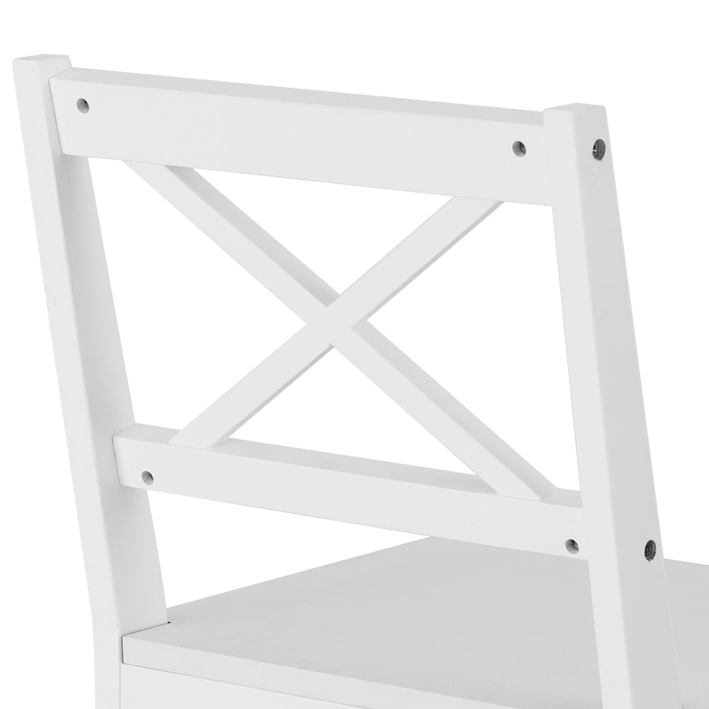 Artiss Dining Chairs and Table Dining Set 4 Cafe Chairs Set Of 5 4 Seater White Chez Guru
