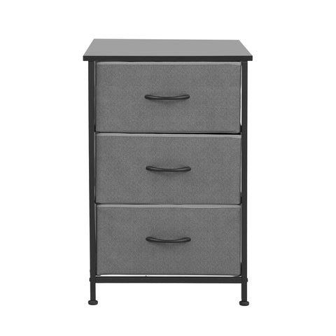 Artiss Chest of 3 Drawers Storage Dresser Tallboy Grey