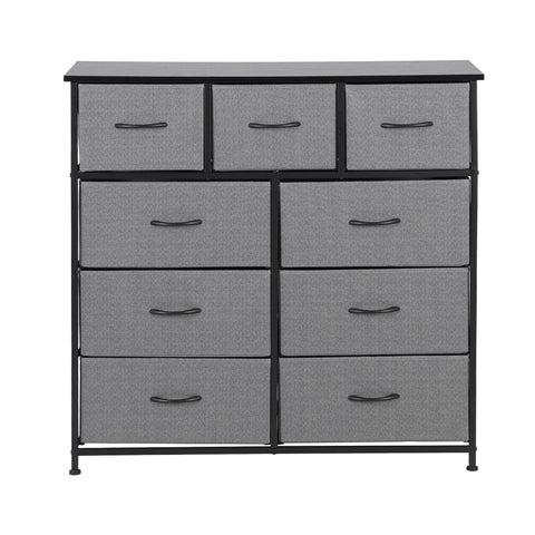 Artiss Chest of 9 Drawers Storage Dresser Tallboy Dark Grey