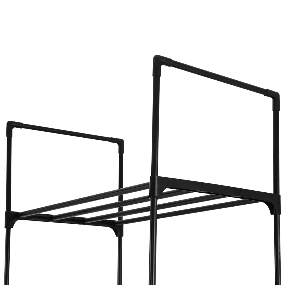 Artiss Shoe Rack DIY Stackable 10-tier Black Dunn Chez Guru