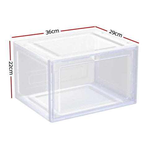 Artiss Shoe Box Rack DIY Set of 2 Stackable Magnetic Door Chez Guru