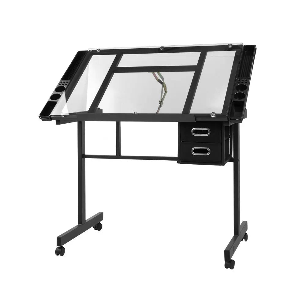 Artiss Drawing Desk Drafting Table Black Chez Guru