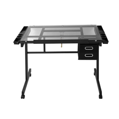 Artiss Drawing Desk Drafting Table Black Chez Guru