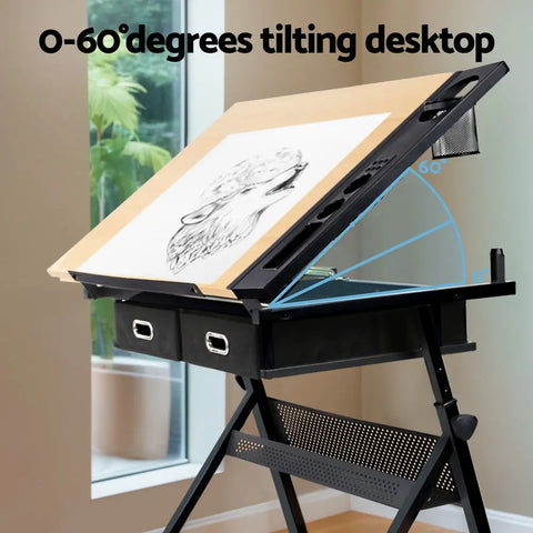 Artiss Drawing Desk Drafting Table Chez Guru