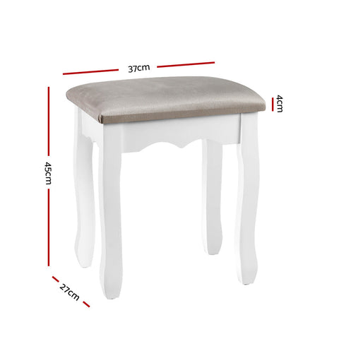 Artiss Dressing Table Stool Velvet Grey Chez Guru