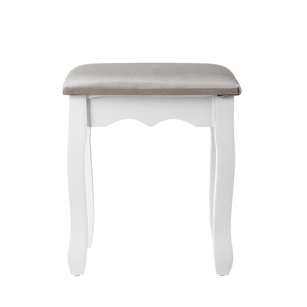 Artiss Dressing Table Stool Velvet Grey Chez Guru