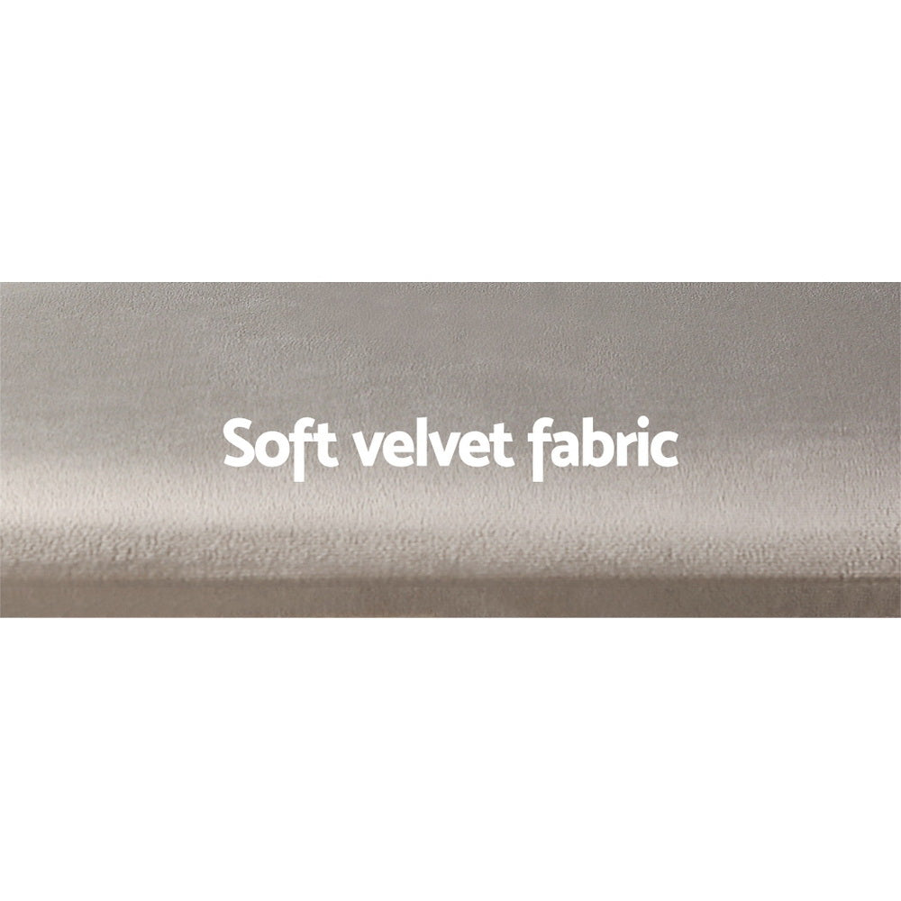 Artiss Dressing Table Stool Velvet Grey Chez Guru