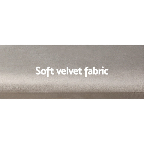 Artiss Dressing Table Stool Velvet Grey Chez Guru
