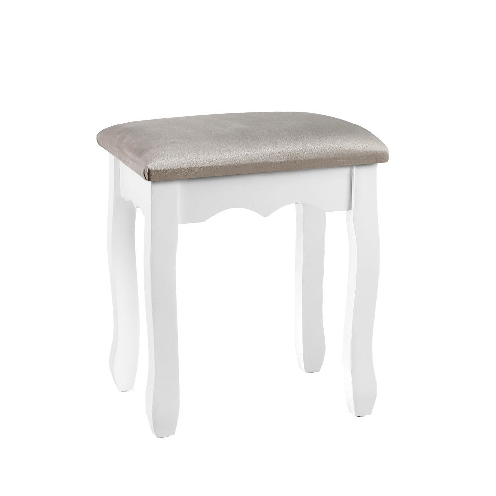 Artiss Dressing Table Stool Velvet Grey Chez Guru