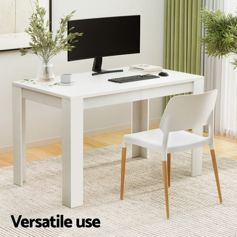 1 Artiss Dining Table and 4 Chairs Set White Wood Chez Guru