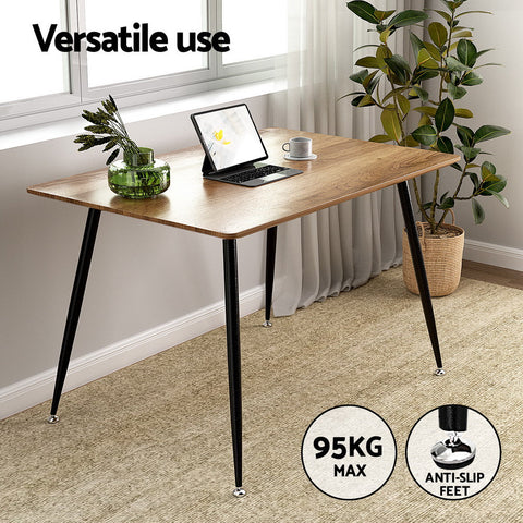 1 Artiss Dining Table and 4 Chairs Set Grey Metal Chez Guru