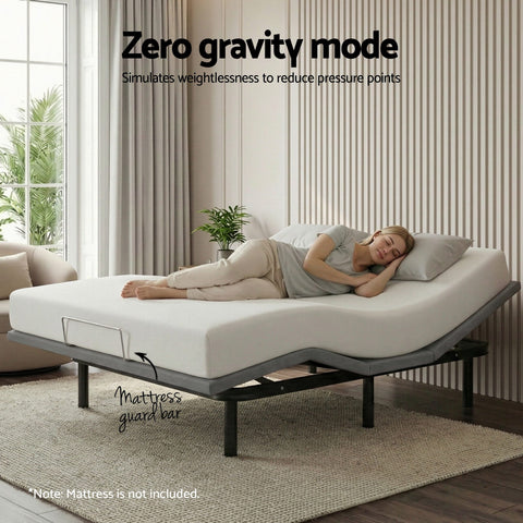 Artiss Adjustable Bed Frame Double Size Electric Bed Base Wireless Remote Control Zero Gravity Power Bed Foundation