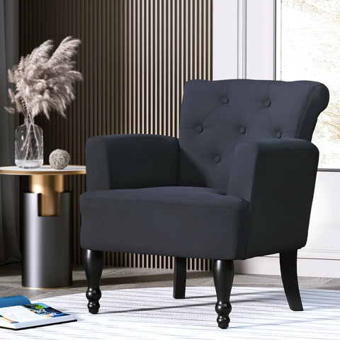 Artiss Armchair Wingback Charcoal Lothair - Chez Guru