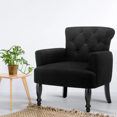 Artiss Armchair Wingback Charcoal Lothair - Chez Guru