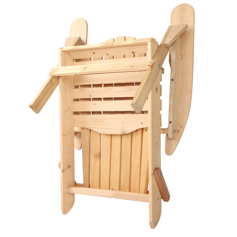 Gardeon Adirondack Outdoor Chairs Wooden Beach Chair Patio Furniture Garden Natural Set of 2 Chez Guru
