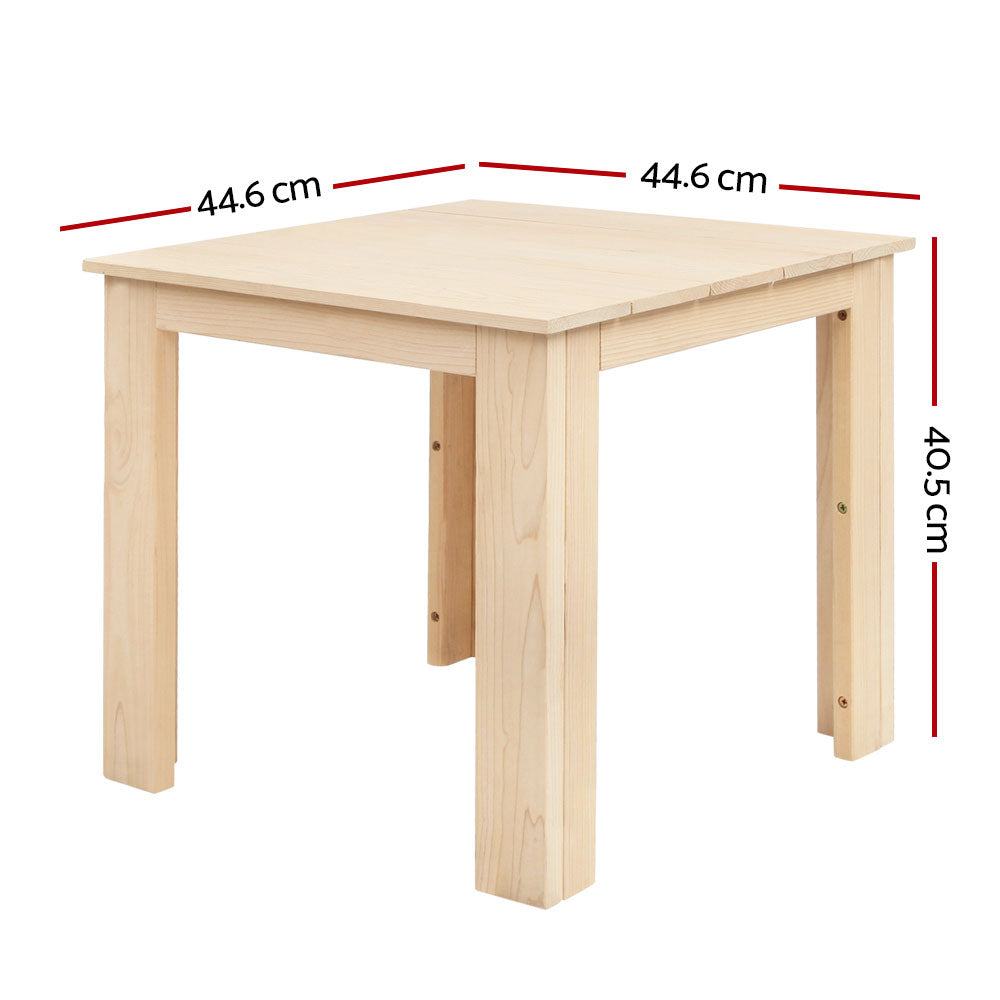 Gardeon Coffee Side Table Wooden Desk Outdoor Furniture Camping Garden Natural Chez Guru