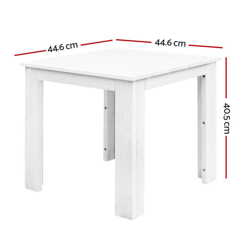 Gardeon Coffee Side Table Wooden Desk Outdoor Furniture Camping Garden White Chez Guru