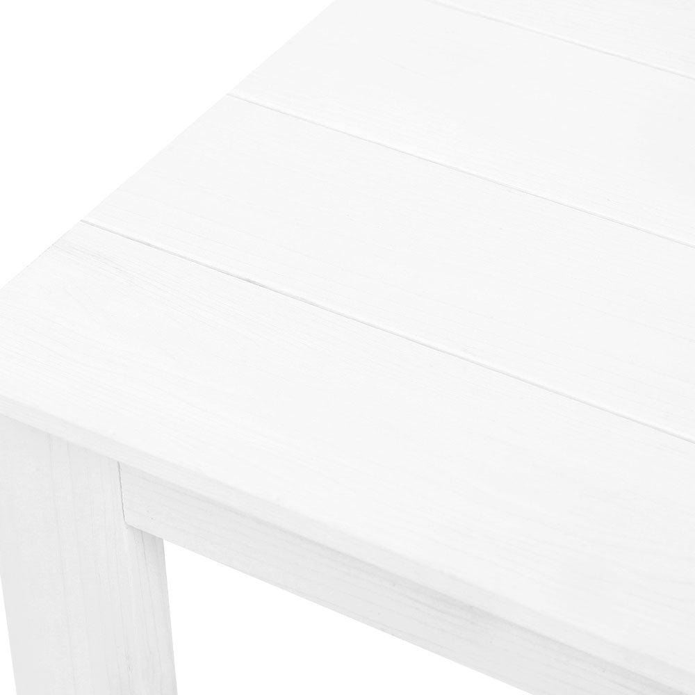 Gardeon Coffee Side Table Wooden Desk Outdoor Furniture Camping Garden White Chez Guru