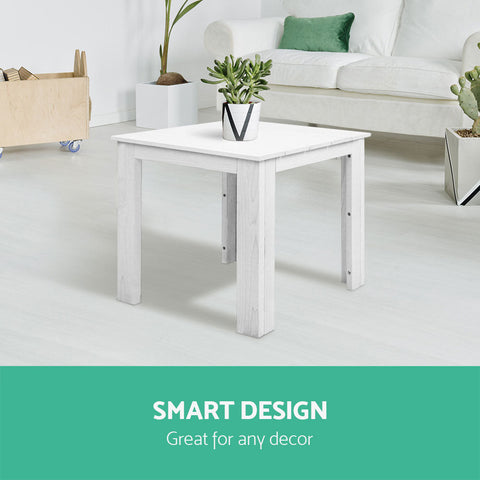 Gardeon Coffee Side Table Wooden Desk Outdoor Furniture Camping Garden White Chez Guru