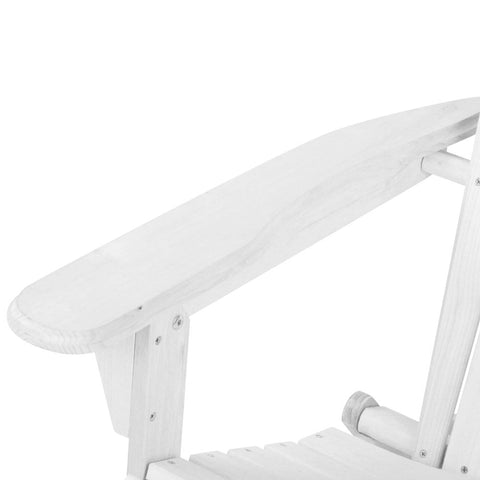 Gardeon Adirondack Outdoor Chairs Wooden Foldable Beach Chair Patio Furniture White Chez Guru