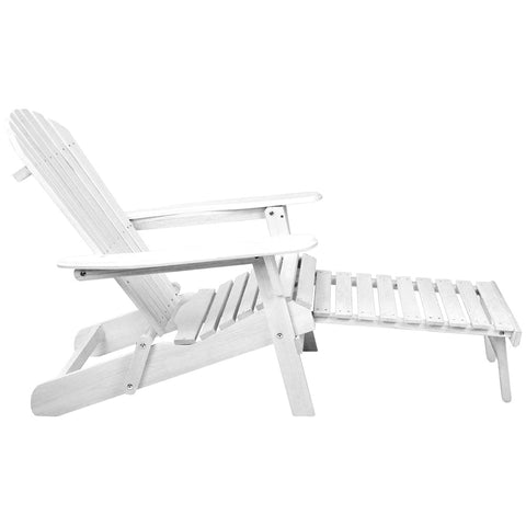 Gardeon 2PC Adirondack Outdoor Chairs Wood Foldable Sun Lounge Patio Furniture Chez Guru
