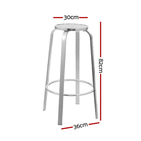 Gardeon 2x Outdoor Bar Stools Aluminum Chez Guru