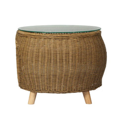 Gardeon Coffee Side Table Wicker Aluminium Desk Pet Bed Storage Outdoor Furniture - Chez Guru