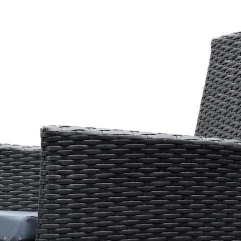 Gardeon Outdoor Dining Set 7 Piece Wicker Lounge Setting Black Chez Guru
