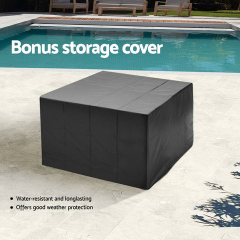 Gardeon Outdoor Dining Set 9 Piece Wicker Table Chairs Setting Grey Chez Guru