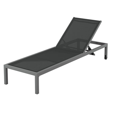 Gardeon Sun Lounge Outdoor Lounger Aluminium Folding Beach Chair Wheels Patio Chez Guru