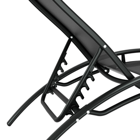 Gardeon 3PC Sun Lounge Outdoor Lounger Steel Table Chairs Patio Furniture Garden Chez Guru