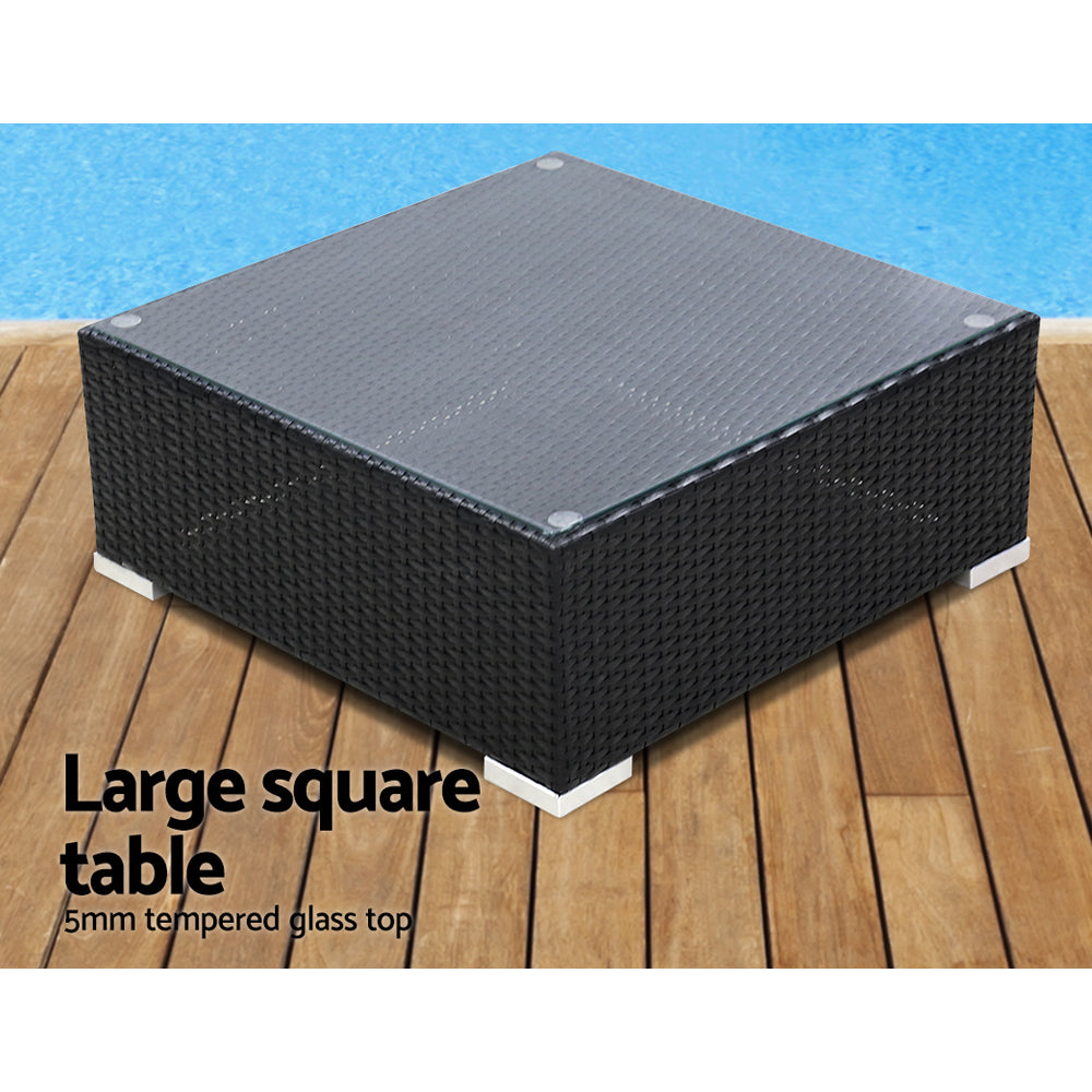 Gardeon 5-Piece Outdoor Sofa Set Wicker Couch Lounge Setting Cover Chez Guru