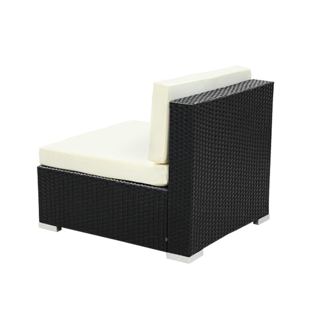 2PC Gardeon Outdoor Furniture Sofa Set Wicker Rattan Garden Lounge Chair Setting Chez Guru