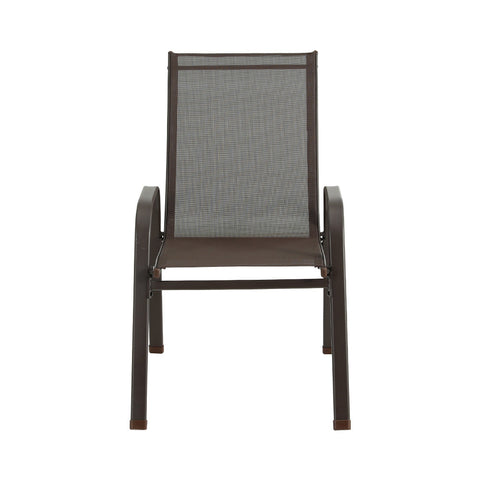 Gardeon 6PC Outdoor Dining Chairs Stackable Lounge Chair Patio Furniture Brown Chez Guru
