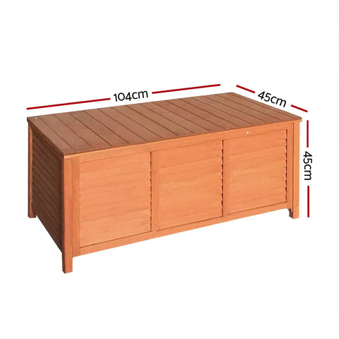 Gardeon Outdoor Storage Bench Box 210L Wooden Patio Furniture Garden Chair Seat Chez Guru