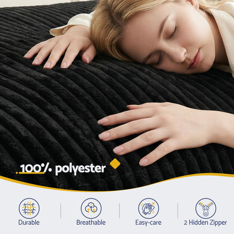 Artiss 3-in-1 Bean Bag Chair for Living Room Convertible Floor Sofa Dark Grey