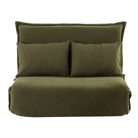 Artiss Floor Lounge Sofa Bed Foldable 2 Seater Green