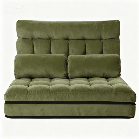 ArtissLounge Sofa Bed 2 seater Green Fabric