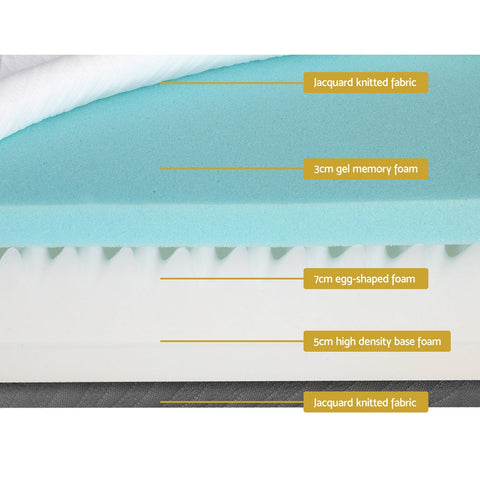 Giselle Bedding Memory Foam Mattress Bed Cool Gel Non Spring 15cm Double Chez Guru