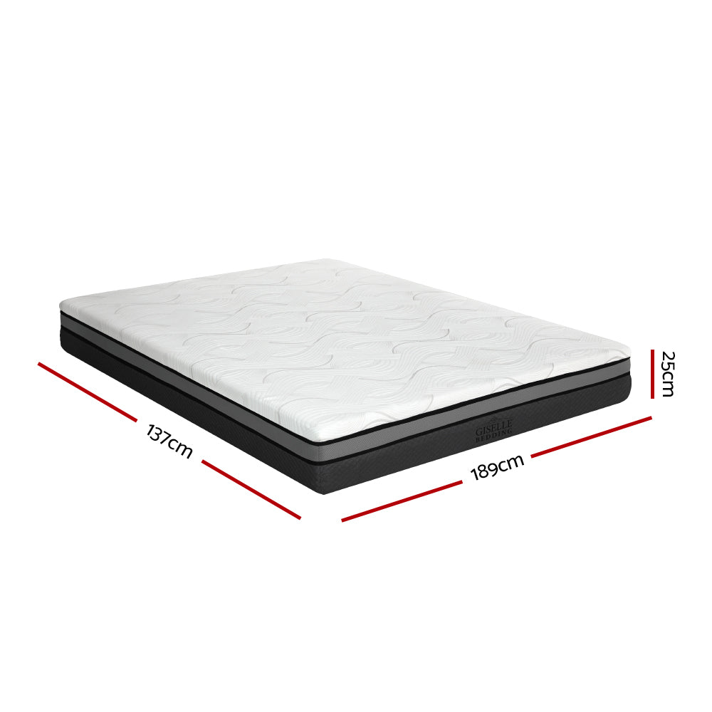 Giselle Bedding Memory Foam Mattress Bed Cool Gel Non Spring 25cm Double Chez Guru