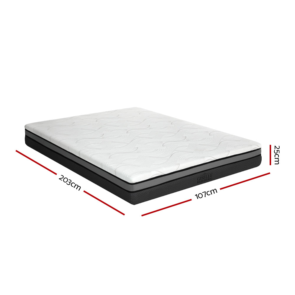 Giselle Bedding Memory Foam Mattress Bed Cool Gel Non Spring 25cm King Single Chez Guru
